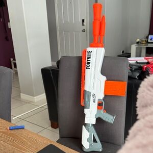 Nerf Fortnite Blaster in White and Orange